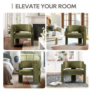 Giữa Thế Kỷ hiện đại nhung Thùng giọng ghế phòng khách ghế bọc phòng ngủ bên ghế bành với <span class=keywords><strong>3</strong></span> chân - Product Image 4