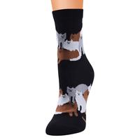 Vente en gros de nouvelles chaussettes coréennes à motifs d'animaux avec des chats mignons chaussettes drôles en coton pour femmes