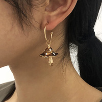 Anting Jamur Lucu Bergaya Hot Dream dengan Efek Tetesan Minyak, Anting Jamur Warna-warni untuk Wanita