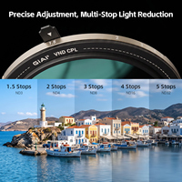 Filtre ND CPL variable GiAi 49mm 55mm ND3-ND32 1.5-5 Stops, filtre d'objectif d'appareil photo réglable, étanche, pour photographie cinématique