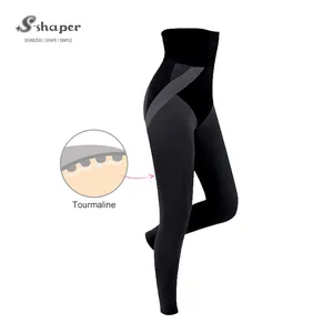 S-SHAPER Leggings de cintura alta, Leggings de bambú para mujer, Leggings de bambú de turmalina