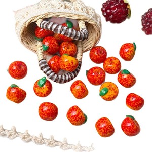 Flower-patterned apple <b>beads</b>, glass <b>beads</b>, fruit loose <b>beads</b>, bracelet, <b>phone</b> <b>chain</b>, handmade DIY jewelry accessories - Product Image 1