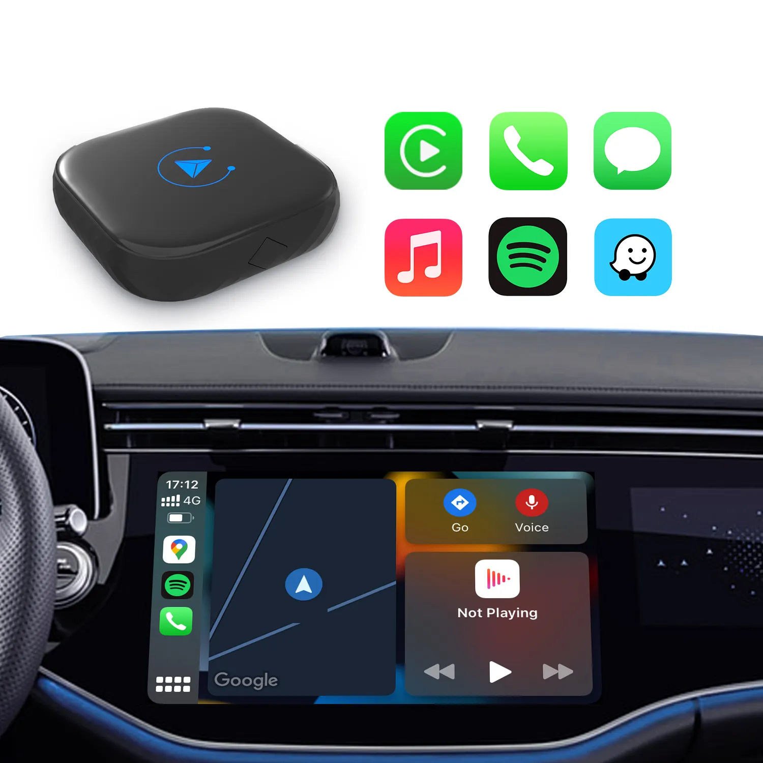 OTTOCAST Wireless Carplay adapter 2022 Speed Fastest Appl wireless Carplay dongle Plug & Play U2X-AIR