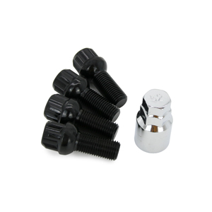 Nouveau HengTian M14x1.5 28mm, tige chromée noire, boulon de roue antivol <span class=keywords><strong>à</strong></span> double hexagone de 17/19 mm, pour toutes les voitures, modèle de rétrofit/amélioration - Product Image 2