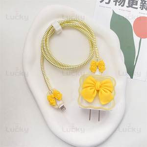 波浪波纹心形充电器保护套适用于苹果20w壁式充电器18w数据线保护套 - Product Image 5