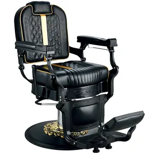 Luxury Comfortable Synthetic Leather Black Barber Chair from Factory for Hair/Beauty/Nail Salons
