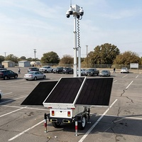 Remolque de Vigilancia Solar para Estacionamientos con Detección de Intrusión, Alarma Audiovisual Opcional y Control Remoto