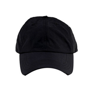 Casquette de baseball en taslon de qualité supérieure, imperméable, noire, style décontracté chic, vente en gros - Product Image 1