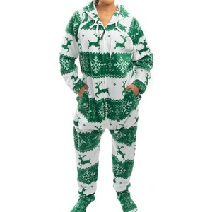 <strong>Men</strong> Coral Fleece Hooded <strong>Onesie</strong> With Pockets Custom Print Pattern One Piece Loungewear - Product Image 6