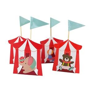 DAMAI Lion ours éléphant papier boîte à bonbons créatif Animal <span class=keywords><strong>cirque</strong></span> bébé <span class=keywords><strong>anniversaire</strong></span> bonbons boîtes d'emballage avec drapeau enfants boîte à bonbons - Product Image 2