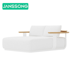 Chaise longue double <span class=keywords><strong>de</strong></span> luxe pour extérieur, mobilier <span class=keywords><strong>de</strong></span> <span class=keywords><strong>jardin</strong></span> en <span class=keywords><strong>aluminium</strong></span> pour hôtel, villa, resort et patio - Product Image 6