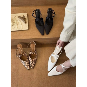 Factory New Summer Satin Square Head Lace-<b>up</b> High Heels Female Mary Jane Shoe Women - Product Image 4