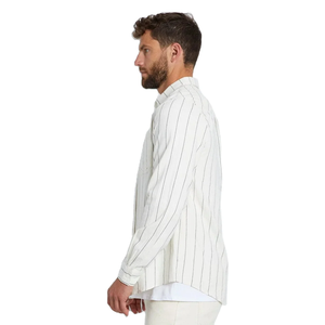 เสื้อเชิ้ตแขนยาวสำหรับผู้ชายผ้าฝ้าย100% พรีเมี่ยมผ้าคอตตอนย้อมสีแบบลำลองสำหรับวันหยุดดีไซน์ปกมีกระดุมระบายอากาศได้ดีสำหรับฤดูใบไม้ร่วง - Product Image 3