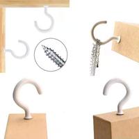 Crochets de plafond revêtus en vinyle, 30 pièces, crochets à vis polyvalents pour suspendre des plantes, tasses, ustensiles, lumières, pour l'intérieur et l'extérieur