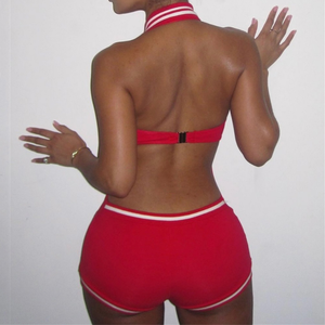 Tuta intera monopezzo con chiusura a scatto sull'inguine, abbigliamento estivo, tuta con schiena scoperta, abbigliamento da resort, tuta da <span class=keywords><strong>donna</strong></span>, tuta senza schienale stile rugby, tuta tipo gilet <span class=keywords><strong>polo</strong></span> - Product Image 4