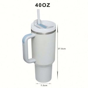 Vaso Térmico de Acero Inoxidable Ecológico de 40oz a Prueba de Derrames para Bebidas Frías/Calientes con Popote, Mantiene la Temperatura de 6 a 12 Horas, Ideal para Oficina - Product Image 2