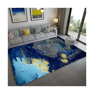 Alfombra de mármol 3D para sala de estar, tapete de estilo nórdico para mesa, silla rectangular, alfombrilla de suelo de baño con absorción de agua