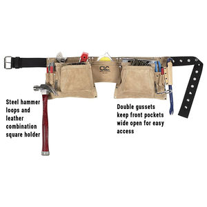 527X resistente Top grano camoscio costruzione grembiule <span class=keywords><strong>2</strong></span> martello <span class=keywords><strong>loop</strong></span> 12 tasca Ultra grande capacità efficacia dei costi - Product Image 5