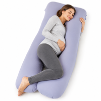 Oreiller de maternité ergonomique en forme de U avec logo personnalisé, gel rafraîchissant, soutien de grossesse, en coton PP et fibres respirantes