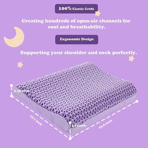 100% Elastic Grid Ergonomic Supportive Neck Pillow for Hot Sleepers with Breathable Pillow Hand Washable - Product Image 5