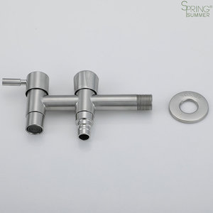 Design moderne 1/2 <span class=keywords><strong>Robinet</strong></span> d'eau de jardin à <span class=keywords><strong>double</strong></span> poignée en acier inoxydable Robinets d'extérieur pour printemps été pour machine à laver et bassin - Product Image 4