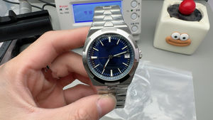 Diepblauw Rvs Heren Mechanische Duiker Horloge 41Mm Ppf Fabriek Chronograaf Alarm Wijzer Wijzerplaat Oceanmaster 4500V - Product Image 3