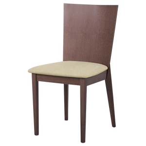 Silla moderna para comedor, banquete, restaurante, hogar, material de madera grande y tela fina daro-nogal MB / beige - Product Image 3