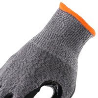 Sarung Tangan Kerja Anti-Slip MaxiPact Grey Anti-cut Liner HPPE Foam dengan Manset Rajut EN388 4X43D Tahan Potong