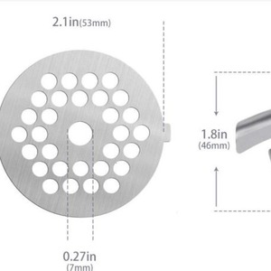 Pièces de Rechange pour Hachoir à Viande - Ensemble de 4 Pièces en Acier Inoxydable avec Lame Croisée et Disque à Mailles pour Usage Domestique Électrique - Product Image 2