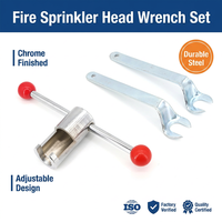 Clé professionnelle chromée réglable pour tête de sprinkler dissimulée, clé à molette et outil de manchon pour l'installation anti-incendie