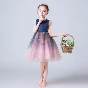 DMFGD Flower Girls Sparkle Tulle Dress Maid of Honor Dresses for Weddings Ball Gowns for Children Birthday Dresses