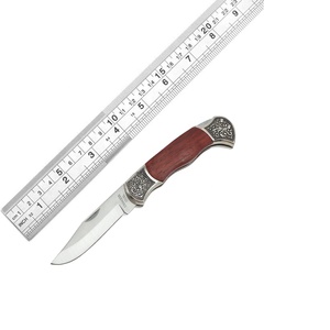 थोक स्टेनलेस स्टील ब्लेड तह कैंपिंग सर्वाइवल पॉकेट चाकू रोसवुड हैंडल और सुरक्षित लॉक के साथ - Product Image 6