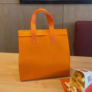 Bolsa Térmica Reutilizable, Impermeable y Moderna para Almuerzo, con Logotipo Personalizado, Laminación de Papel de Aluminio No Tejido, para Entrega de Alimentos - Product Image 3