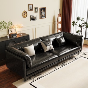 Sofá Moderno Vintage Francés Yisi, Sofá Recto para Sala de Estar, Tapizado en Tela Encerada, para Apartamentos y Hoteles, Relleno de Esponja - Product Image 6