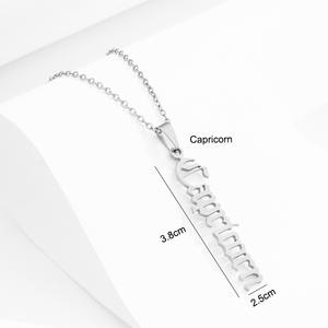 Bijoux tendance en acier inoxydable 18 carats, collier avec 12 lettres de la constellation du zodiaque, breloque <span class=keywords><strong>horoscope</strong></span> en or pour femmes, mariages, vente en gros - Product Image 6