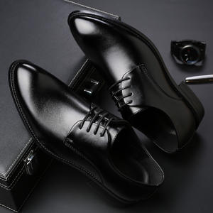 Zapatos formales de negocios para hombre - cuero genuino - oficina formal - zapatos planos casuales estilo Oxford - suaves y cómodos - Product Image 2