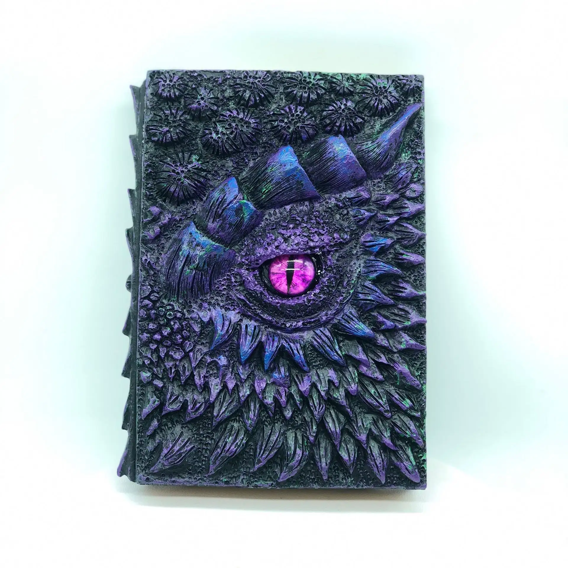 ハロウィーンの人気の樹脂工芸品の装飾エンボスドラゴンブックハロウィーンのための鮮やかな悪魔の目のジャーナル