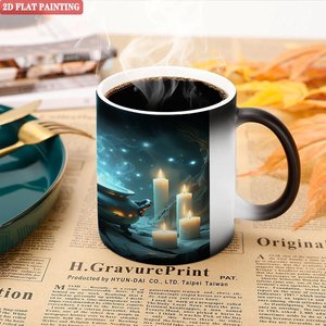 Frosted Black 11oz <b>Ceramic</b> <b>Mug</b> Sublimation Printing Heat Sensitive Gift Cup - Product Image 5