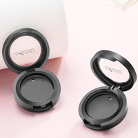 Estuche compacto mini circular con ventana para sombra de ojos individual, estuche vacío para polvos compactos con ventana, estuche mini para sombra de ojos