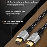 HDMI 2.0 Câble 4K 60Hz 18gbps ARC eARC HDR 2.0 Cordon vidéo pour Amplificateur TV PS4 NS Projecteur Haute Définition