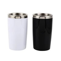 Seau à glace double paroi en acier inoxydable noir et blanc, seau à vin rouge pour bar KTV