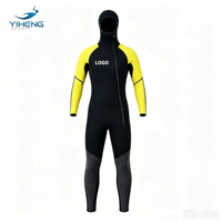 Combinaison de plongée intégrale pour femme en néoprène CR 5 mm avec capuche et fermeture éclair frontale pour la pêche sous-marine