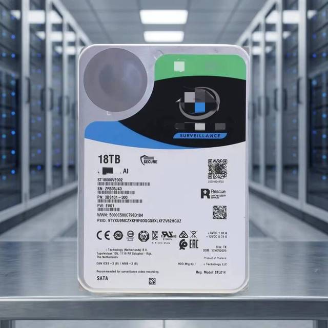 ST18000VE002 18TB SATA 6Gb/s 7200 RPM 256MB 512e 3.5inch AI HDD Hard Disk Drive for CCTV NVR DVR Video Recording