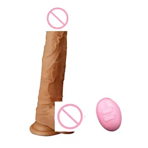 Size optional Automatic Stretch heating Dildo Vibrator For Women Real Skin And Feeling Female Masturbation Cock Sex Toys Big