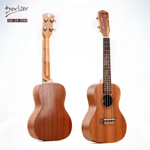 2021 Huyi מוסיקלי הטוב ביותר פופולרי 24 אינץ Sapele עץ Ukulele מסין