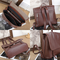 Nouveau Sac à Dos Messager Tendance en Cuir Véritable Grande Capacité pour Femme, en Cuir de Vachette Tanné, Modèle Carré