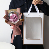 Vente en gros de fleurs éternelles faites à la main, ballons Bobo, mariage, Noël, Saint-Valentin, cadeau, bouquet de fleurs conservées à jamais