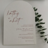 Carte d'invitation de mariage de luxe 2023/carte RSVP imprimé feuille d'or à lettres