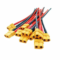 Câble d'alimentation pour modèle réduit d'avion et drone, conducteur en cuivre 12AWG 14AWG, rouge et noir, gaine PVC, connecteur XT60 mâle-femelle