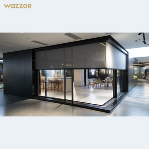 Wazzor Fashional diseñado minimalista aislado balcón aluminio puertas corredizas interior vidrio - Product Image 6